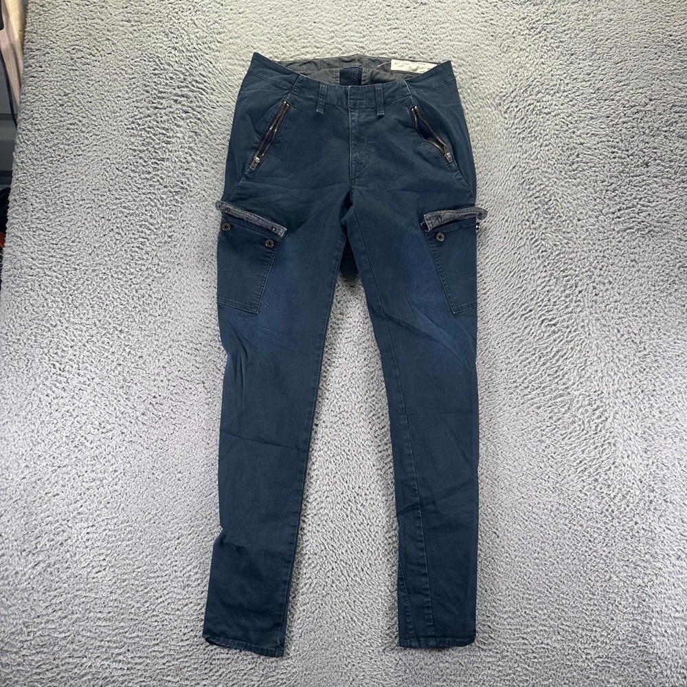 Rag & Bone Jeans Womens 28x30 Blue Cotton Denim Skinny Leg Equestrian Moto Biker